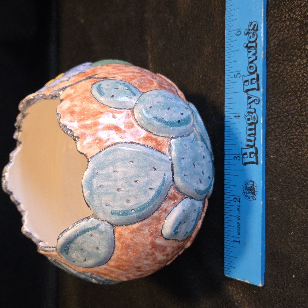 C J NIEHAUS 1993 Hand-Painted DESERT SCENE Pottery - Picture 7 of 8